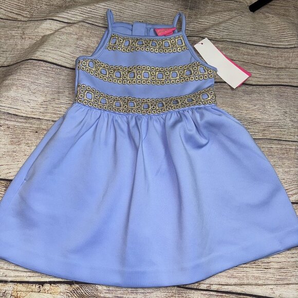 Lilly Pulitzer Girls XS (2/3) Blue Periwinkle Eliza Dress NEW Formal